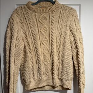 Gorgeous Wool Cable Knit Fisherman Sweater
